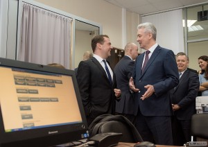 Мэр Москвы Сергей Собянин и Дмитрий Медведев