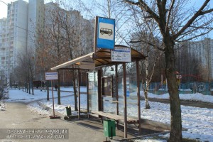 Остановка общественного транспорта в районе Братеево
