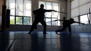 Занятие в студии  фехтования Sword art в ЮАО