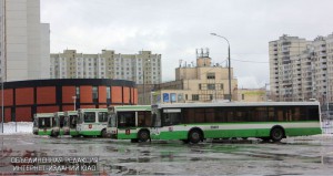 Автобусный парк в районе Братеево