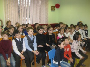 Юные посетители мероприятия в библиотеке на Ключевой