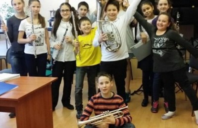 Музыканты духового оркестра школы искусств№10