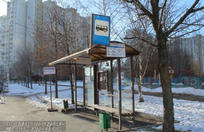 Остановка общественного транспорта в районе Братеево