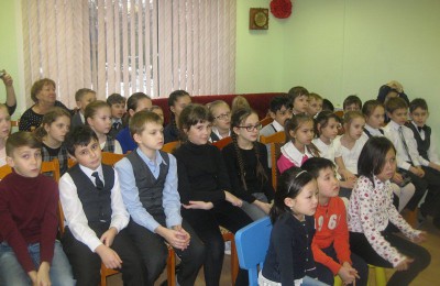 Юные посетители мероприятия в библиотеке на Ключевой